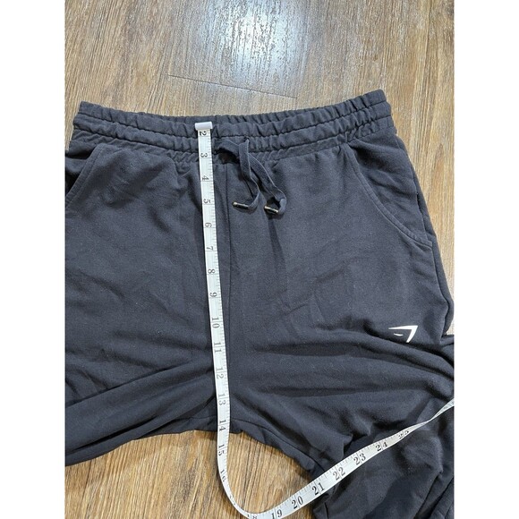 Gymshark Crest Black Cotton Blend Jersey Sweatpants Joggers Men's M - Picture 7 of 8